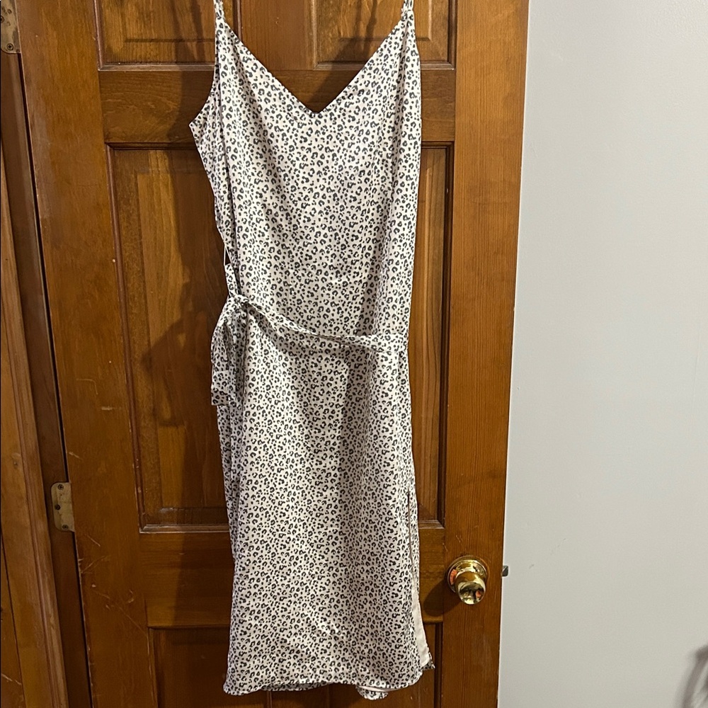 Abercrombie & Fitch Black and White Patterned Midi Dress